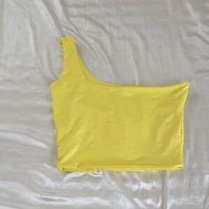 Yellow One-Shoulder Women's Top